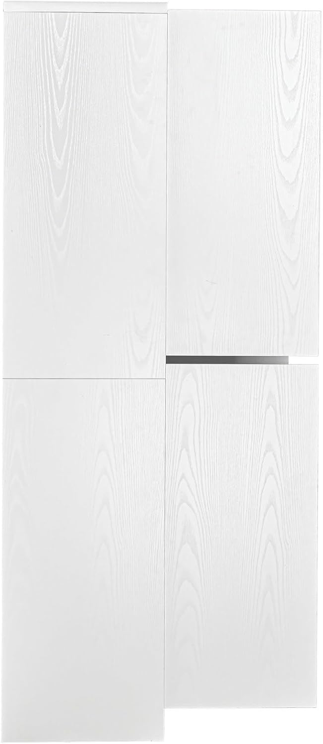 72" Tall Kitchen Pantry Cabinet, Storage Cabinet with 8 Door Shelves, Hidden Drawer, 3 Adjustable Shelves, Farmhouse Kitchen Cabinet for Dining Room, Bathroom, Living Room