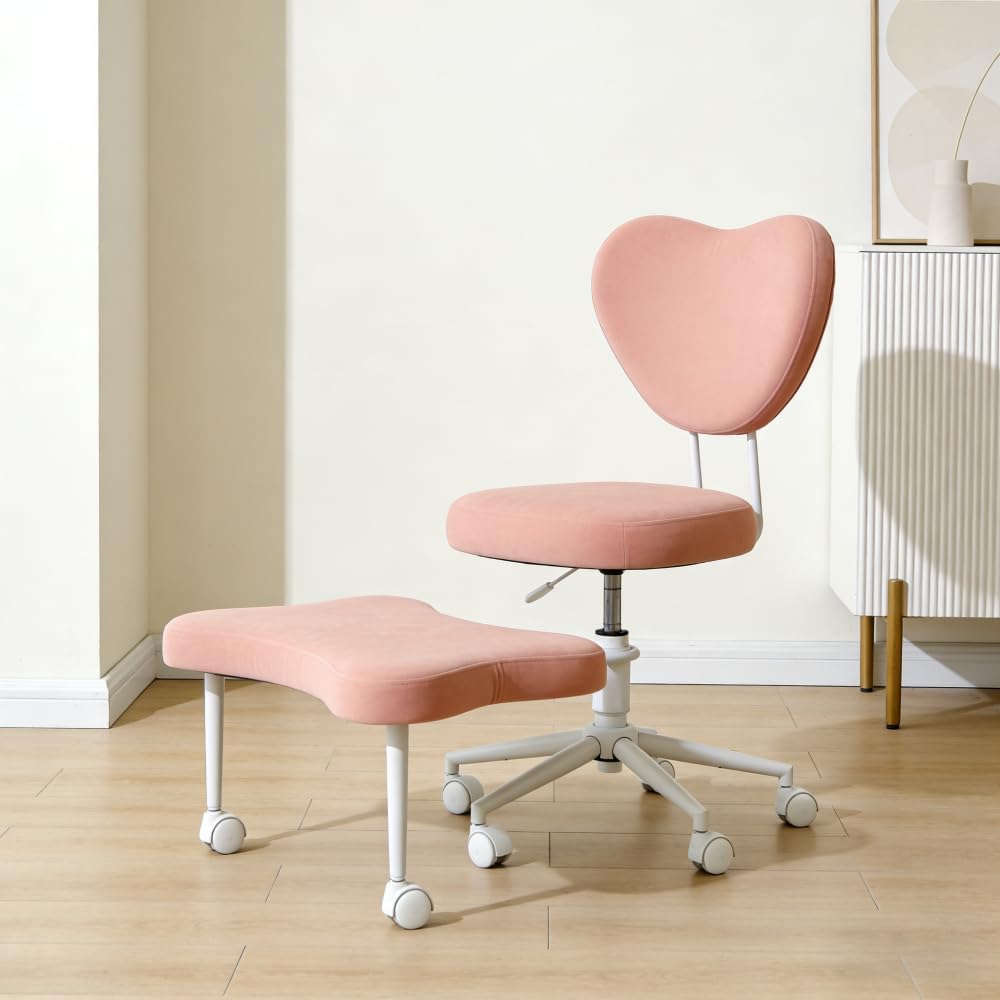 Meditation Chair, an Ergonomic Cross-Legged Seating Chair with Lumbar Support and A Height-Adjustable Seat Cushion, Ideal for People Engaged in High-Intensity Office Work. Pink