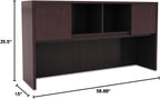 Alera alera Valencia Series Hutch with Doors, 4 compartments, 58.88w x 15d x 35.38h, Mahogany
