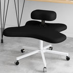 Ergonomic Kneeling Chair, with Caster Support Legs - Height Adjustable Stool for Posture Improvement, Ideal for Home Office Use,Black