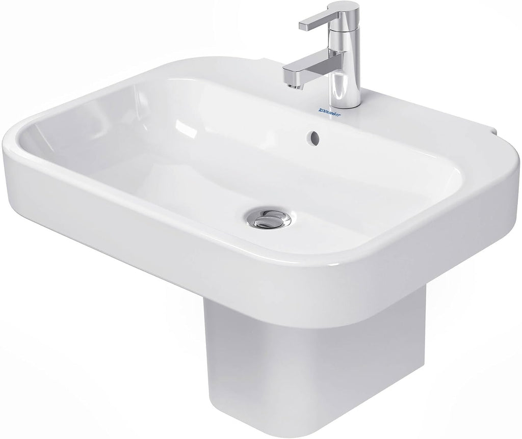 Duravit 2316650000 Happy D.2 25-5/8" Rectangular Ceramic Wall Mounted Bathroom Sink
