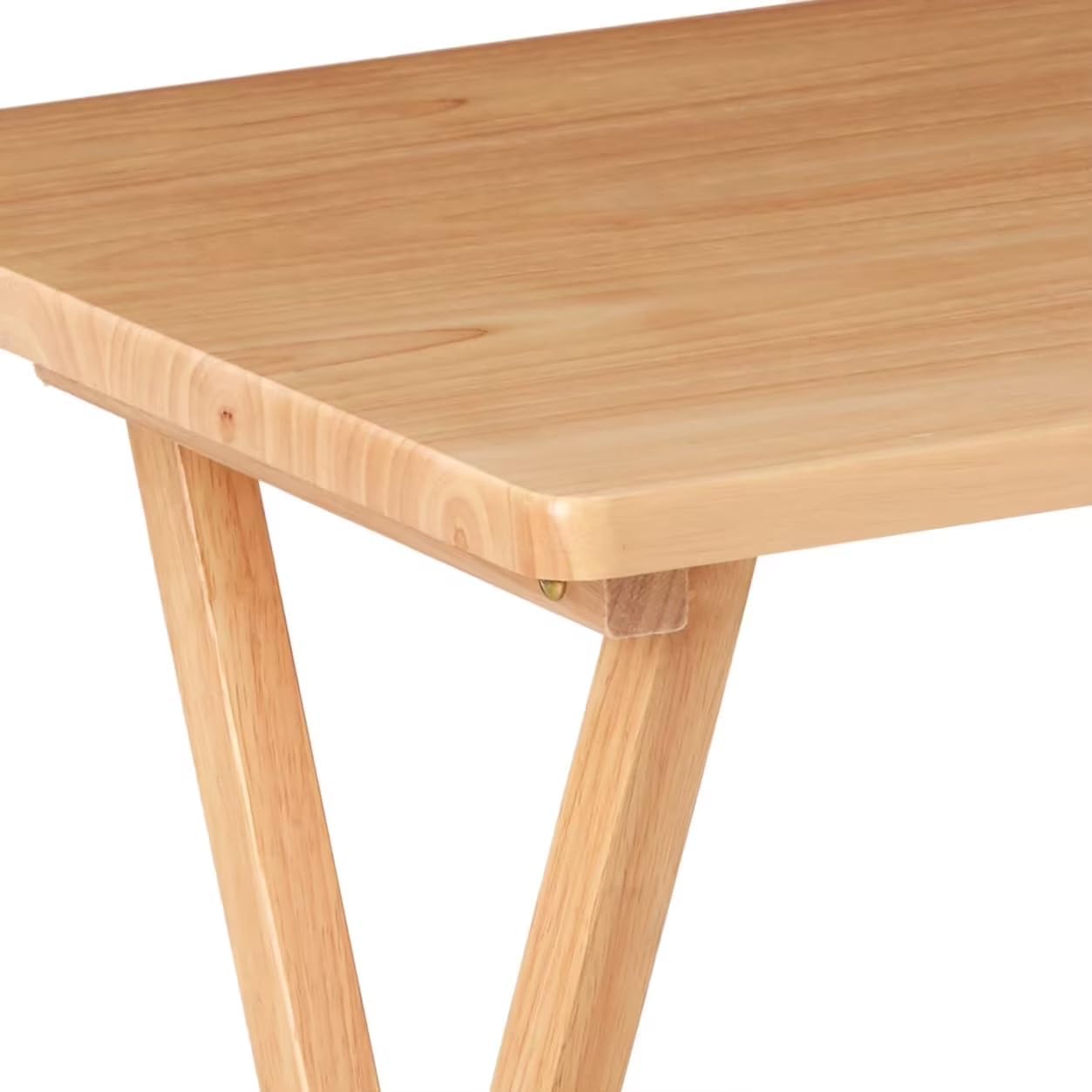 Rubberwood Folding Tray Table, 19" x 14.5" x 26" Lightweight Portable Side Table for Dining, Laptop, Work & Small Spaces, 25 Lbs Capacity