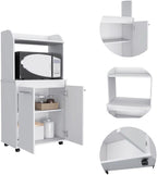 24.84" D*14.19W*49.23" H Freestanding Kitchen Pantry with Shelf, 3 Shelves, Double Door, Rectangular Storage Cabinet, Modern Minimalist, for Living Room, Dining Room, White