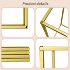 31.5inch 2 pcs Column Vases Gold Centerpieces for Table Metal Flower Stand Gold Wedding Centerpieces for Tables Party Floral Stands for Flowers