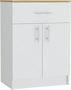 Oxford Pantry Cabinet, Kitchen Storage Solution for Utensils, Food & Dishes - Wall Storage, Adjustable Shelves, Compact Design