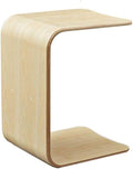 U-Shaped Side Table, Natural Edge End Table, Wood Side Table, Solid Wood End Table for Couch, C Shaped Mini Sofa Side Table for Small Narrow Spaces, Sofa Laptop Side Table, 3 Colors(Ash Wood)
