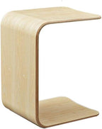 U-Shaped Side Table, Natural Edge End Table, Wood Side Table, Solid Wood End Table for Couch, C Shaped Mini Sofa Side Table for Small Narrow Spaces, Sofa Laptop Side Table, 3 Colors(Ash Wood)