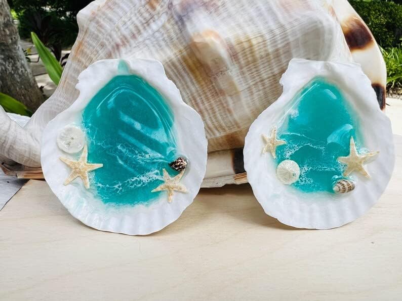 SEAJIAYI 30 PCS Scallop Shells 2-3 Inch Natural White Sea Shells from Sea Beach for DIY Craft Home Décor(6-8 cm)