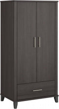 Bush Home Somerset Tall Kitchen Pantry Cabinet with Doors and Drawer in Storm Gray