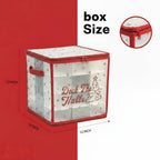 Plastic Christmas Ornament Storage Box with Zippered Closure - Store up to 64 of the 3-inch Standard Christmas Ornaments, Xmas Ornaments Storage with Dividers & Two Handles
