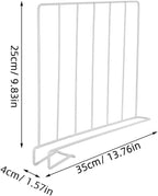 2pcs Wire Shelf Divider: White Closet Shelf Organizer - Metal Partition with Slide- - Space Saving Organizer for Clothes and Handbags