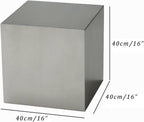 Metal Square Sofa Side Table, Cube End Table Small Coffee Table Industrial Bedside Table Multi-Functional Corner Table for Living Room, Bedroom, Office