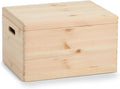 Zeller 13152 Boite multi-usage en bois de conifère avec couvercle, 40 x 30 x 24 cm