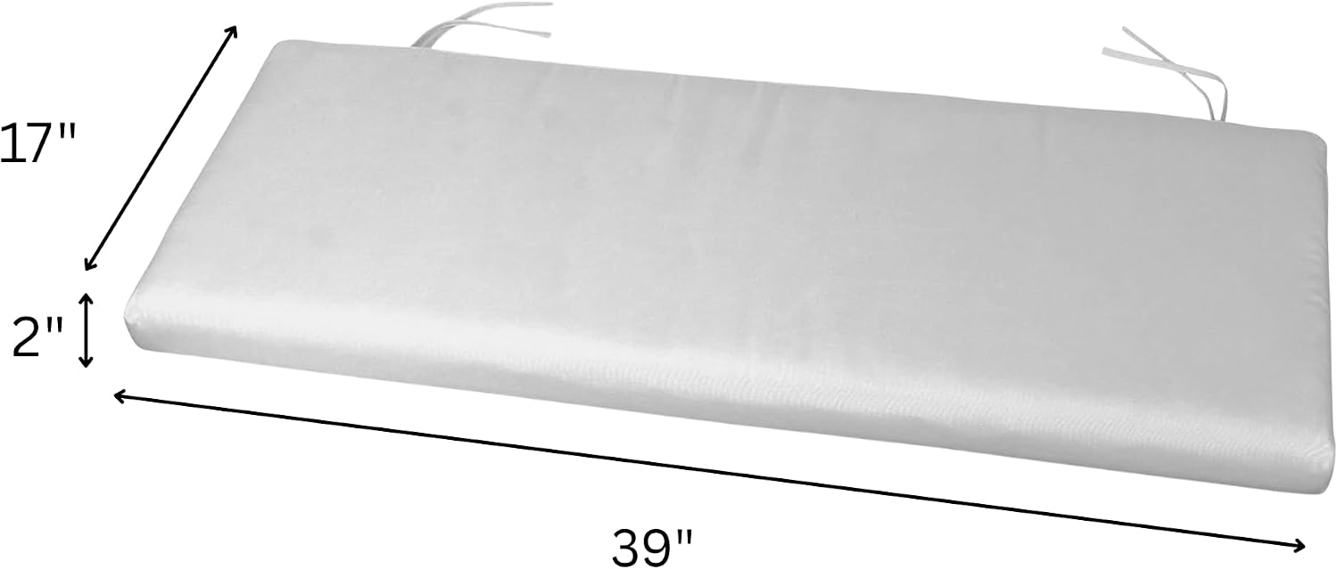 39" x 17" x 2" Sunbrella Bench Cushion (Sunbrella Elements Cast Mist)