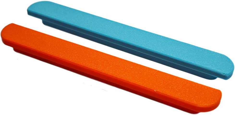 2pcs Magnetic Protective Covers For Switch2 Side Contact Scrape Guard Bumper Guards Handle Connection Point Cover (Blue-Orange)