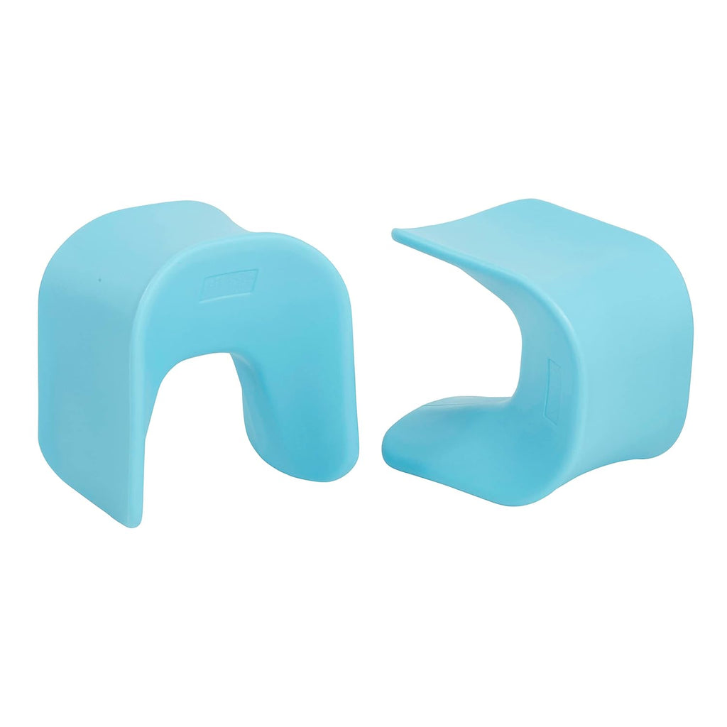 ECR4Kids Wave Seat Perch Stool, 14in - 15.1in Seat Height, Flexible Seating, Blue, 2-Pack