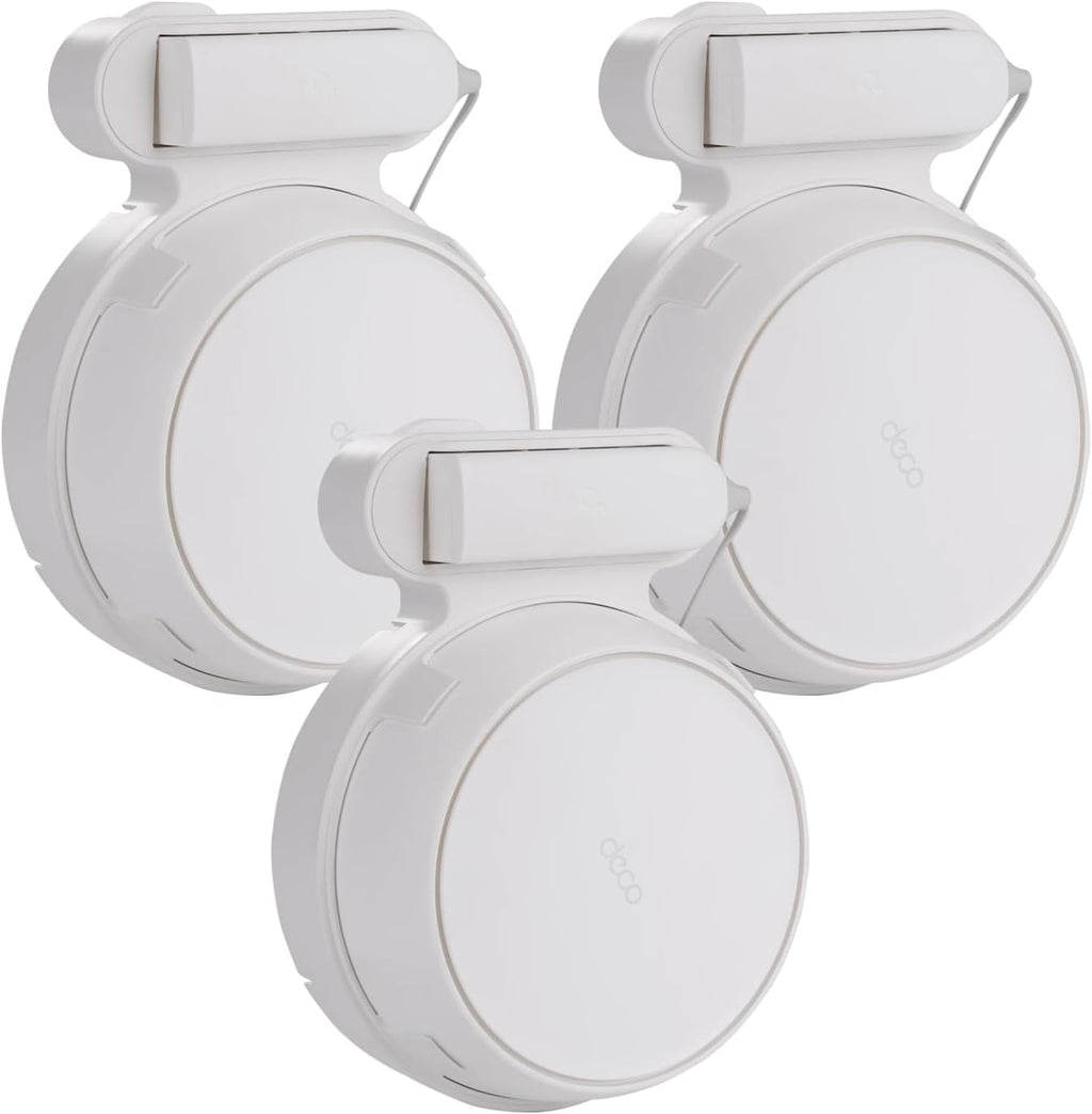 Wall Mount Bracket fo Deco WiFi 7, Router Wall Holder for TP-Link BE23/BE25/BE3600/BE5000, Cord Management and Space Saving.Easy Installation to TP-Link WiFi 7 System(3Pack)
