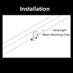 Pack of 100 Silicone Neon Mounting Clips Holder LED Strip Clips Bracket Support Fixing Clamps Accessories for 5-6mm Light