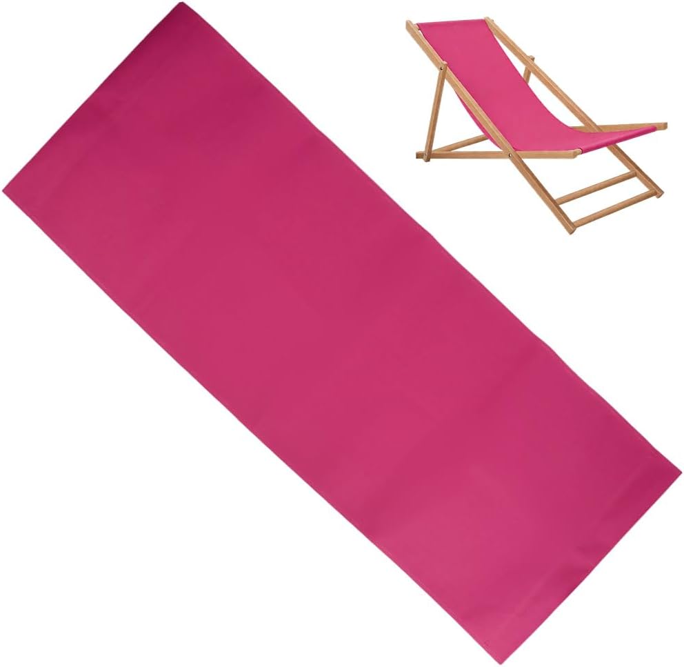 GORGECRAFT Beach Sling Patio Chairs Canvas 120x43.5cm Thicker Folding Chair Replacement Outdoor Chairs Cloth Replacements Portable Reclining Sling Chair Fabric for Summer Vacation Sunbathing Garden