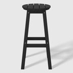 WestinTrends 29" HDPE Outdoor Patio Round Bar Stool, Black