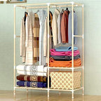Simple Wardrobe Reinforced Thicken Cloth Sturdy Steel Frame Assembly Oxford Locker Hanging