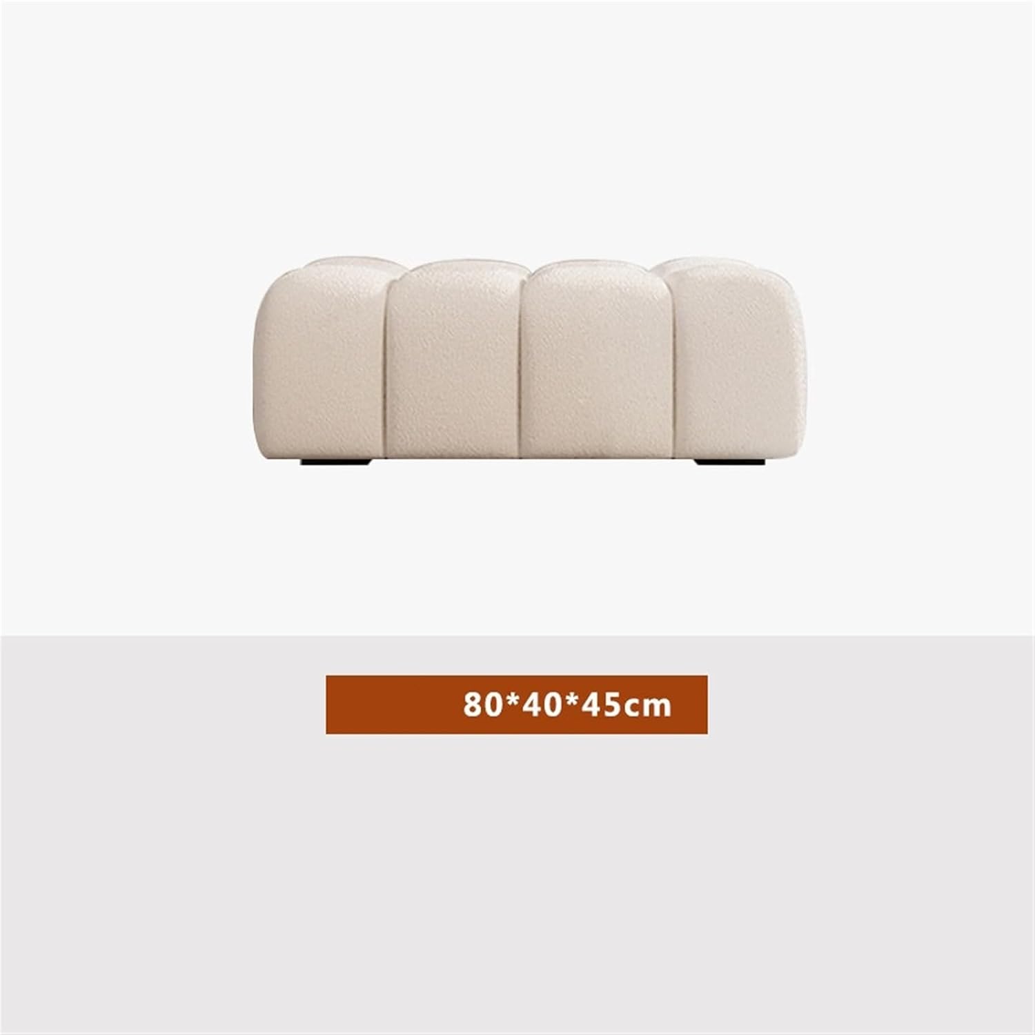 Modern Fabric Bed end Bench Long Bedroom Dressing Room Wooden Shoe Changing Entryway(Small)