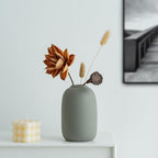 Ceramic Vase Set of 3 - Small Modern Minimalist Ceramic Bud Vases for Home Decor - Boho Aesthetic Flower Vases for Desk, Shelf & Table, Mantle, Bookshelf (Cute & Versatile) (Neutral Mix)
