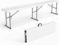 Bonnlo 6 FT Plastic Folding Bench with Handle, Sturdy Metal Frame, Perfect for Indoor/Outdoor Party, Picnic, Camping, Restaurant, Dinning Room, Cafe, Wedding and Commercial Events,1P