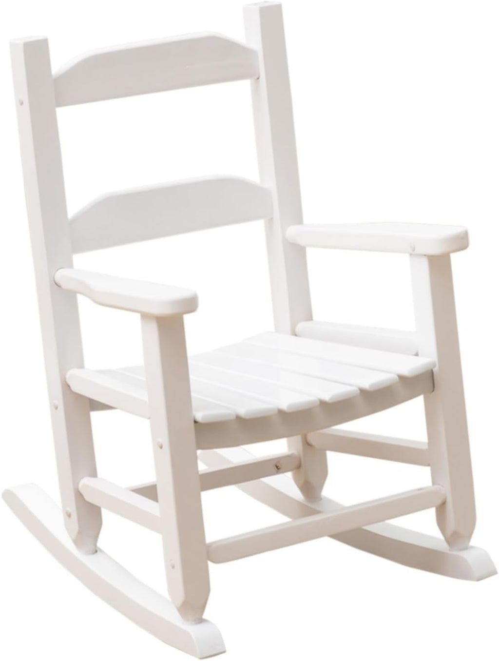 Toddler Rocking Chair Kids Child Wooden Small Baby Comfy Rocker Chairs Furniture for Nursery Bedroom Livingroom Outdoor Reading Room, Ages 3-6, Anti-Tip Design Safe & Sturdy White