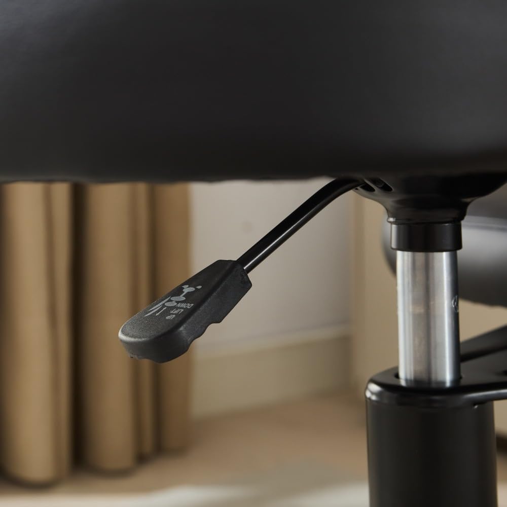 Saiveina Meditation Chair Plus, Cross Legged Chair with Wheels, ADHD Chair, Criss Cross Desk Chair with Lumbar Support and Adjustable Stool, Flexible Design for Fidgety Sitters, Black PU