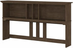 Bush Home Salinas 60W Hutch for L Shaped Desk in Ash Brown