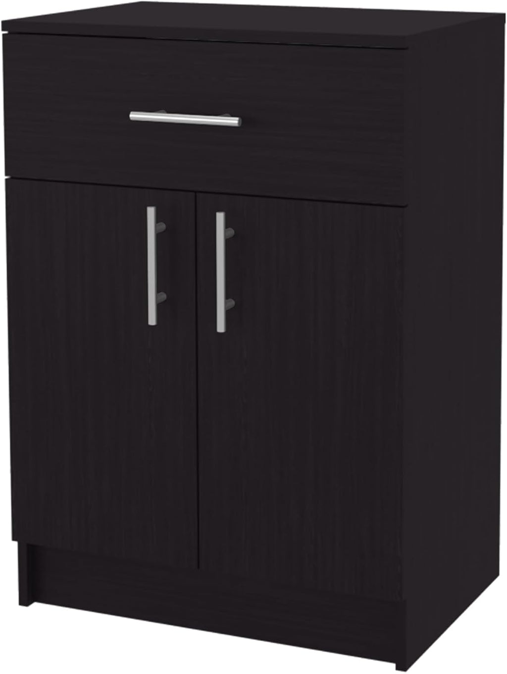 23.6" D*15.9" W*33.5" H Freestanding Kitchen Pantry with Dawer & Shelf, Double Door, Rectangular Storage Cabinet, Traditional, for Living Room, Dining Room, Wenge