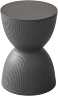 Round Foot Stool Footstool Sitting Change Shoe Stool for Home Bedroom Bedside Nursery, Gray