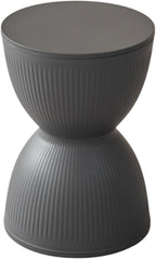 Round Foot Stool Footstool Sitting Change Shoe Stool for Home Bedroom Bedside Nursery, Gray