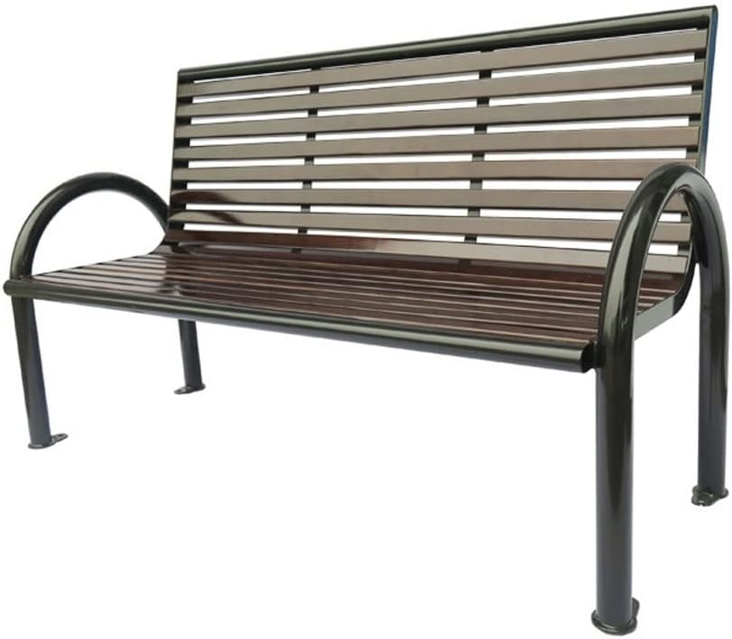Patio Benches for Outdoors Park Back Bench Outdoor Leisure Metal Iron Community Viewing Seat Suitable for Courtyard Garden Garden Benches for Outdoors