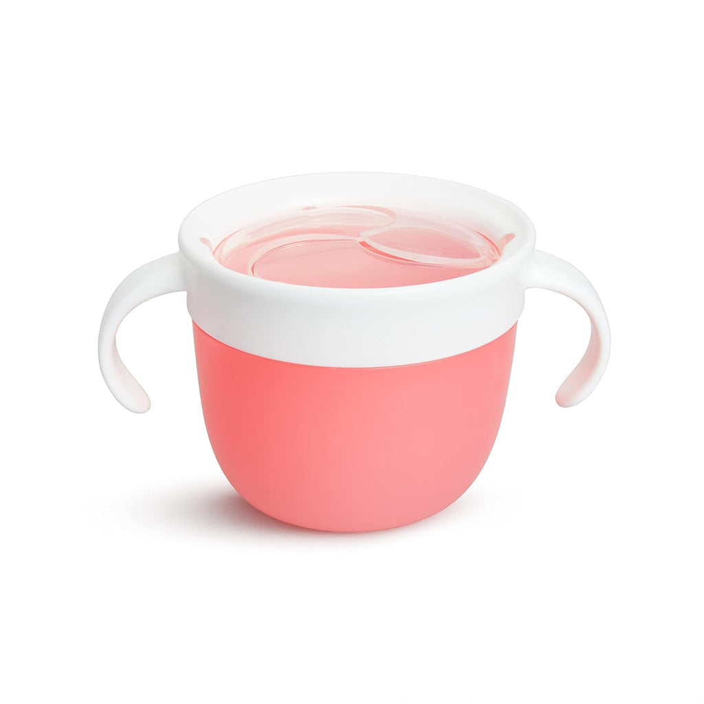 Munchkin® SnackTM Catcher Toddler Snack Cups, 2 Pack, Pink/Purple and Munchkin® SnackTM Catcher Toddler Snack Cups, (Pack of 2) ,Blue/Green