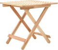 Foldable Side Table Solid Walnut Wood Compact Collapsible Lattice Design 4 Legs Sturdy Table Foldable Side for Living Room Indoor Use