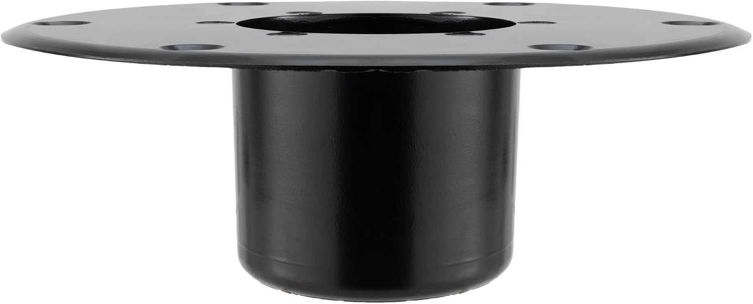 Russell Products MA-1112B Pedestal Table Base, Flush Mount - Black