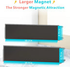 Magnetic Spice Rack For Refrigerator, Space Saving Magnetic Shelf For Fridge Matt Black 4 Pack With Magnetic Paper Towel Holder
