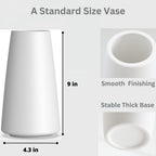 Premium Quality Large Ceramic Vase - 9 Inch Flower Vase for Home, Farmhouse, Modern, Bohemian Decor