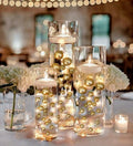 300 Floating Gold Pearls- Large Sizes- Fills 4 Gallons for Your Vases