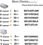 Hunhun 15-Pack End Caps and Mounting Clips for Hunhun U Shape LED Aluminum Channel System (U channel type)