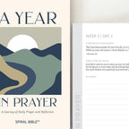 Spiral Bible™ A Year in Prayer | 12 Monthly Themes, Undated 5-Day Format, Guided Prayer Book with Scripture | Reflection Journal for Adults & Teens | 7in x 9in Hardcover Notebook, Mountains