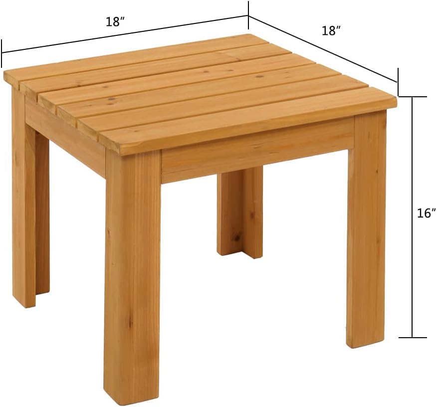 Wood Side Table,Square End Table,Bedside Table,Nightstand,Patio Coffee Tables,Bistro Tables for Living Room,Bedroom,Bathroom,Office and Small Spaces
