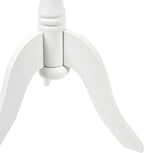 Decor Therapy Simplify Round Pedestal Accent Table, 24" x 15" x 15", White