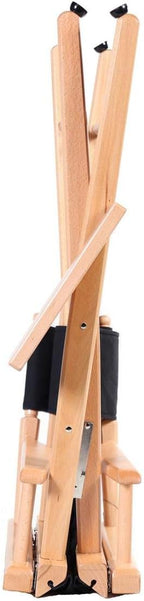 Filmcraft Professional Grade Studio Director's Chairs (30" Bar Height, Natural Finish, Red Canvas)