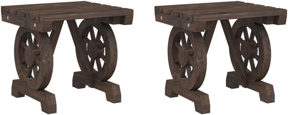 vidaXL Garden Footrest 2 Pieces Solid Wood Fir, 3207134
