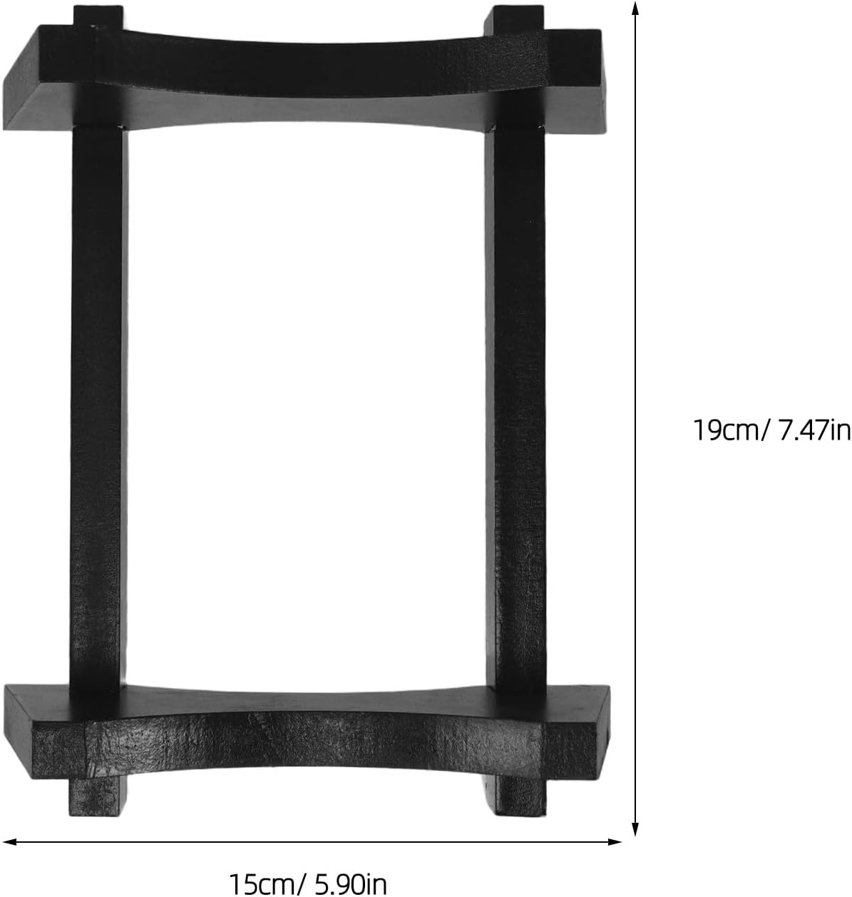 Wood Stand for 1.5L Oak Aging Barrel - Whiskey Cask Holder - Wooden Stand for Beverage Dispenser - Gallon Water Bucket Support Rack Black