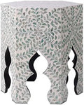 ENGENDER Couch Side Table Home Sofa Next to Living Room Art Small Coffee Table Shell Corner Tray Narrow End