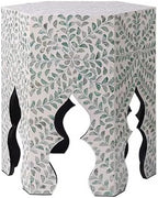 ENGENDER Couch Side Table Home Sofa Next to Living Room Art Small Coffee Table Shell Corner Tray Narrow End